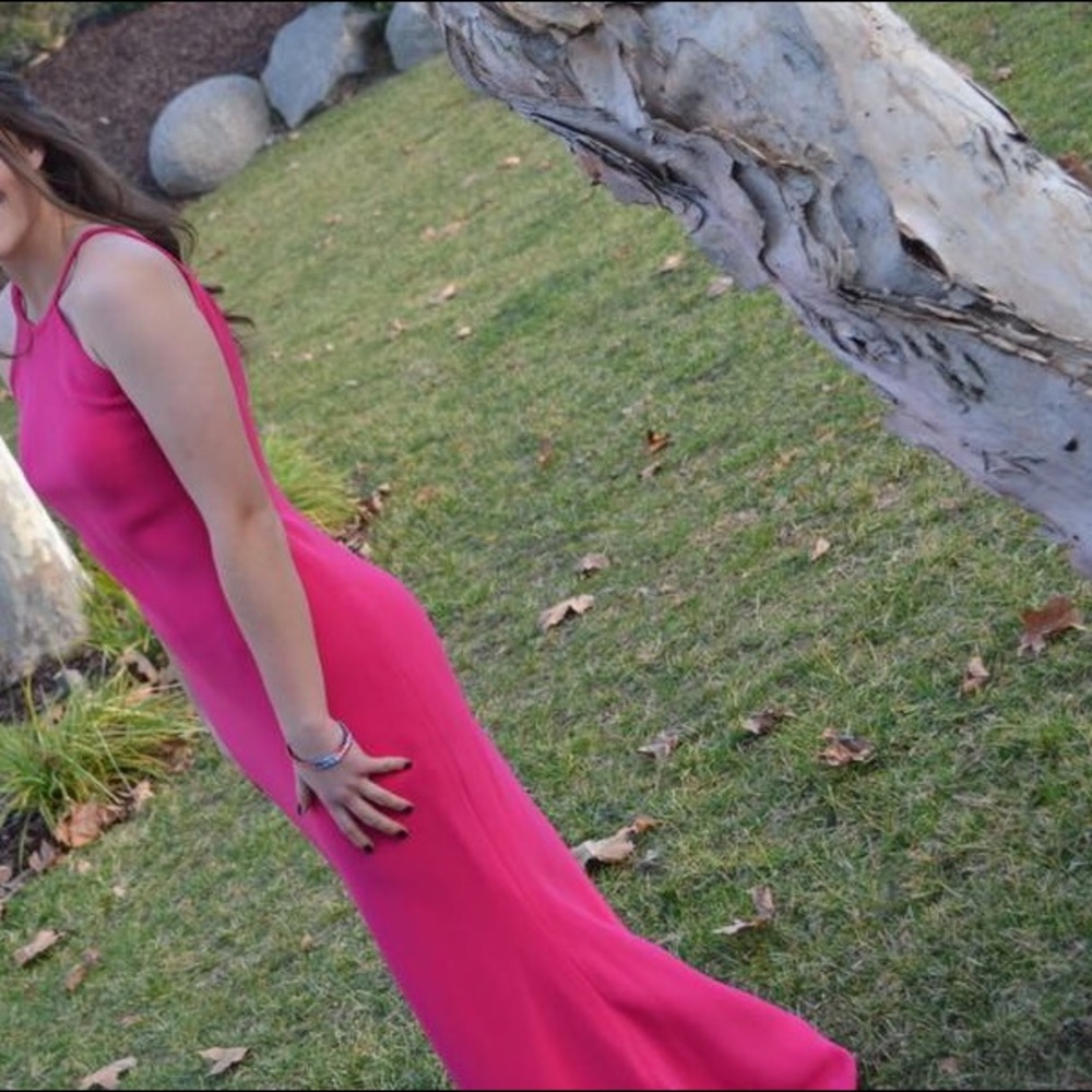 COPY - Halter neck - pink - Calvin Klein prom dre…